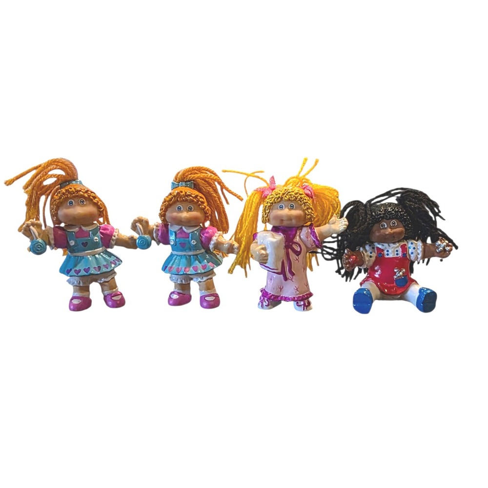 Vintage Cabbage Patch‎ Kids Mini Figurines 1985 4 Piece Set CPK
